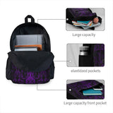 Purple Damask Pattern Backpacks Men's Women School Men's Backpack
