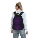 Purple Damask Pattern Backpacks Men's Women School Men's Backpack