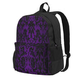 Purple Damask Pattern Backpacks Men's Women School Men's Backpack
