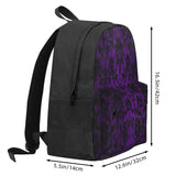 Purple Damask Pattern Backpacks Men's Women School Men's Backpack