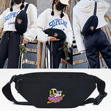 Purple Clouds Print Waist Bag Fanny Pack Chest Bag Men Women Purse