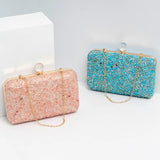 Purple Clutch Purse Colorful Evening Crossbody Shoulder Bag