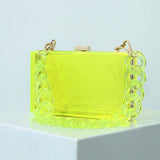 Clear Acrylic Clutch Bag Jelly Purse and Handbag for Women