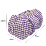 Purple Plaid Ruffle Duffle Kids Seersucker Large Ruffle Totes