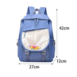 Purple Girls' Nylon Backpack for Travel