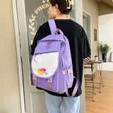 Purple Girls' Nylon Backpack for Travel
