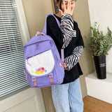 Purple Girls' Nylon Backpack for Travel