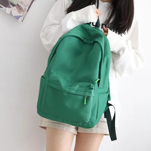 Purple Waterproof Shoulder School Bags Female Large-capacity Travel Backpack