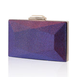 Purple Unique Evening Clutch Bags for Wedding Party Shoulder Handbags Purse