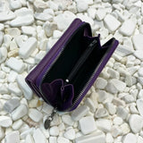 Purple Women's Leather Wallet Hand Bag