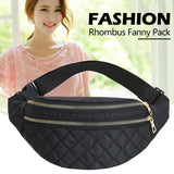 Plaid Waist Bag Female Fanny Pack Shoulder Crossbody Chest Travel Banana