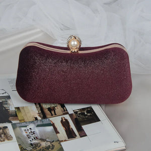Green Tassel Evening Clutch Bag with Chain Strap