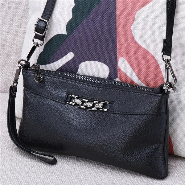 Envelope Clutch Bag Leather Women Messenger Bag Famous Female Shoulder Bag