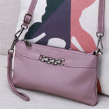 Envelope Clutch Bag Leather Women Messenger Bag Famous Female Shoulder Bag
