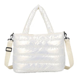 Winter Down Material Warm Portable Shoulder Crossbody Bag
