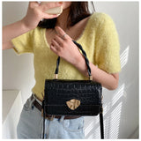 Crocodile Pattern Crossbody Bag Women Leather Messenger Totes Handbags