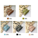 Crocodile Pattern Crossbody Bag Leather Messenger for Women