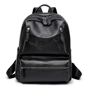 Vintage Leather Backpack for Women Large Capacity Bagpack