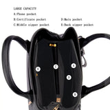Women's PU Leather Top Handle Satchel Shoulder Tote Bag