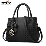 Women's PU Leather Top Handle Satchel Shoulder Tote Bag