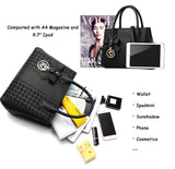 Women's PU Leather Top Handle Satchel Shoulder Tote Bag