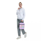 Pusheens Cat Rainbow Heart Thermal Lunch Bag Women Cartoon Kitten
