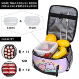 Pusheens Cat Rainbow Heart Thermal Lunch Bag Women Cartoon Kitten