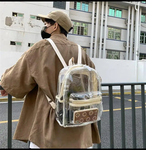 Waterproof Transparent School Bag With Light Backpacks High Capacity