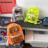 PVC Waterproof Transparent School Bag With Light Backpacks