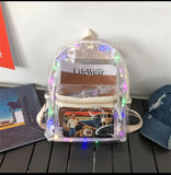 Waterproof Transparent School Bag With Light Backpacks High Capacity