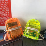 Waterproof Transparent School Bag With Light Backpacks High Capacity