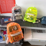 Waterproof Transparent School Bag With Light Backpacks High Capacity