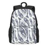 Pypmy Right Whale Backpacks Men's and Women's Plain Backpack with Zip Pockets