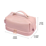 PU Leather Makeup Bag for Women Girls Cosmetic Bags Travel Toiletry Organizer
