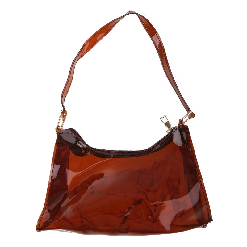 Clear Jelly Handbag Shoulder Bags for Women Evening Bag