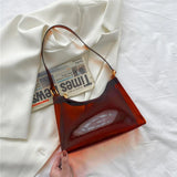 Clear Jelly Handbag Shoulder Bags for Women Evening Bag