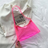 Clear Jelly Handbag Shoulder Bags for Women Evening Bag