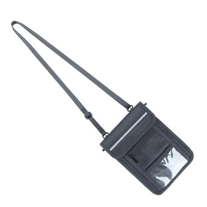 Neck Strip Passport Holder Bag Travel Wallet Zippered Case