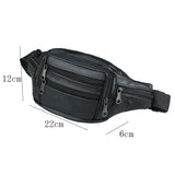 Men Leather Waist Packs Organizer Travel Waist Pack Necessity Waist belt