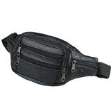 Men Leather Waist Packs Organizer Travel Waist Pack Necessity Waist belt