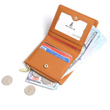QH205 PU Wallet Casual Wallets Portable Purses Zipper Handbag Money Storage Bag