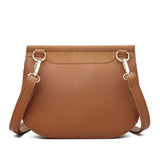 Women's Small Round Bag with Belt Buckle