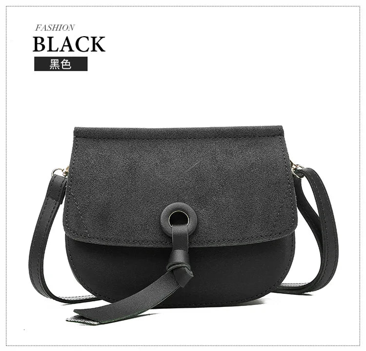 Women's Small Round Bag with Belt Buckle