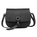 Women's Small Round Bag with Belt Buckle