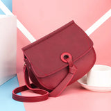 Women's Small Round Bag with Belt Buckle