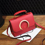 Winter Style Women's Messenger Bag with Metal Ring Buckle