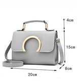 Winter Style Women's Messenger Bag with Metal Ring Buckle