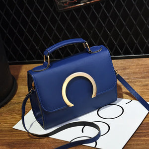 Winter Style Women's Messenger Bag with Metal Ring Buckle