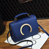Winter Style Women's Messenger Bag with Metal Ring Buckle
