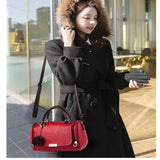 QIAOSANSAN Large Pillow Bag with Flower Pendant
